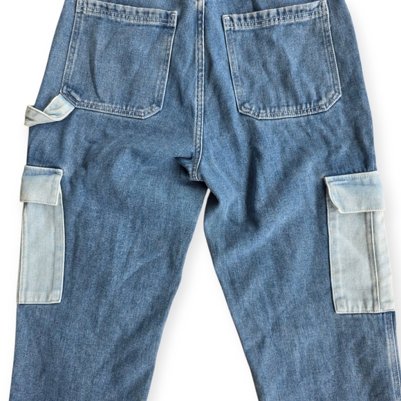 Pacsun Colorblock Boyfriend Cargo Carpenter Pants, Size 27 - Picture 9 of 10